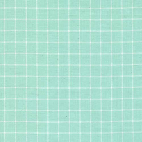 Merry Little Christmas Wovens-  Plaid - Aqua - white plaid on aqua