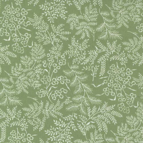 Nantucket Summer - Sconset -Grass- cream ferns on green