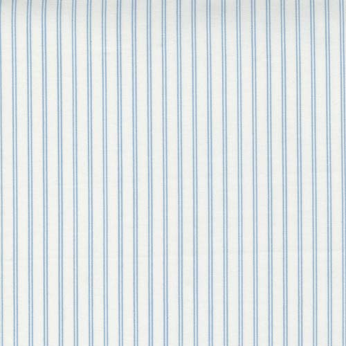 Nantucket Summer - Stripe - Cream/Blue - narrow blue stripes on cream