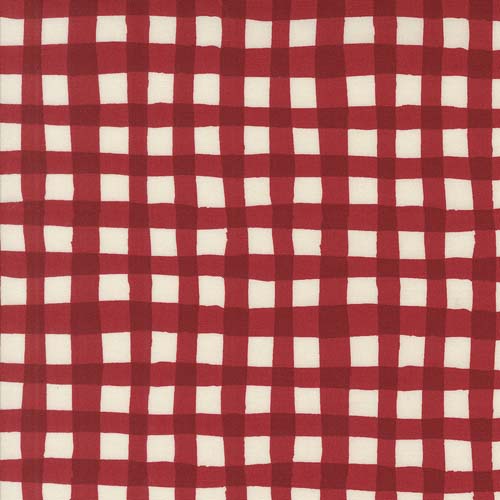 Emmitt and Ivy - Winter Picnic- Red - red & cream gingham