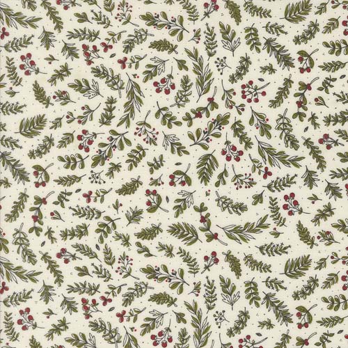 Emmitt and Ivy - Holly - Vanilla - holly greenery on cream