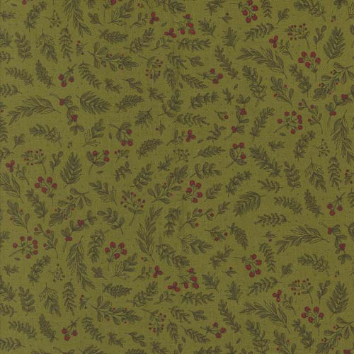 Emmitt and Ivy - Holly - Pine - holly greenery on green