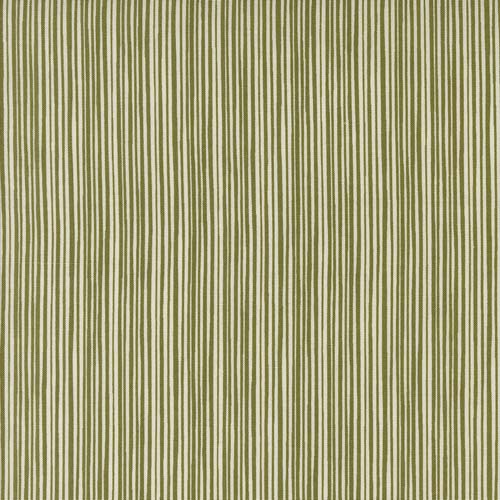 Emmitt and Ivy - Tiny Stripe - Pine - uneven green & cream stripes