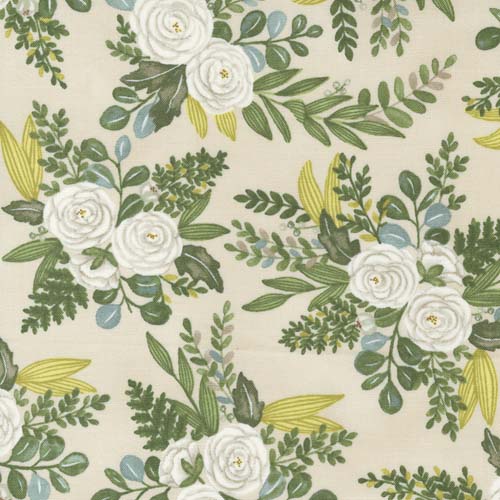 Happiness Blooms - All Over Floral - Natural - Large floral on TAN