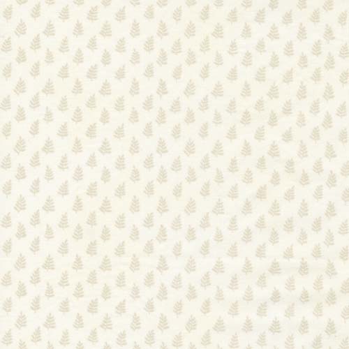 Happiness Blooms - Row of Ferns - White Washed - tan ferns on CREAM
