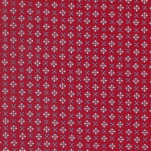 Red White and Bloom - FireworkFlowers - Poppy - geometric floral