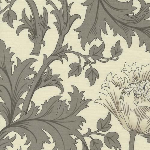 Best of Morris - Ebony Suite - Anemone - Porcelain - lg floral on cream