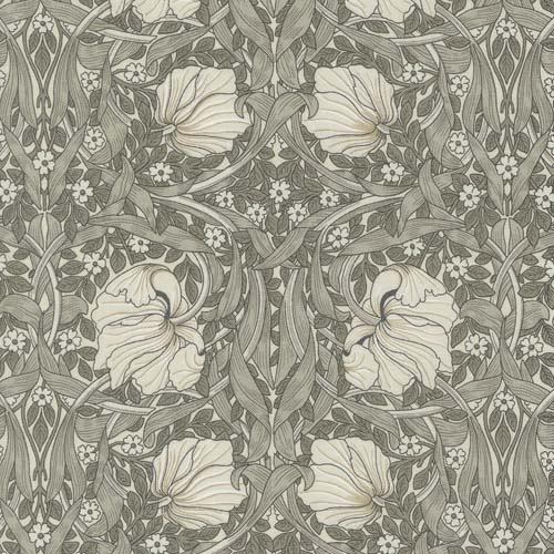 Best of Morris - Ebony Suite -Pimpernell -Porcelain - taupe floral on cream