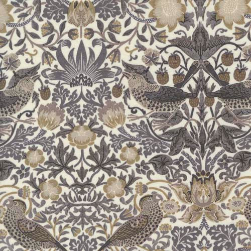 Best of Morris - Ebony Suite - Strawberry Thief - Porcelain - birds on cream