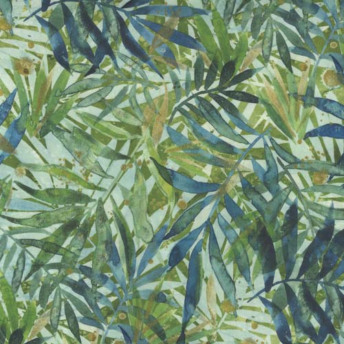 Fresh as a Daisy - Take it orLeaf It - Grass - green blue gold leaves on green