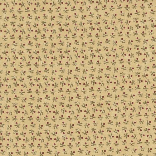 Wheatland - Milk Thistle - Wheat - red ditsy on tan - Kansas Troubles