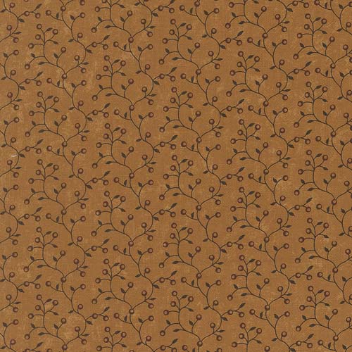 Wheatland - Bittersweet - Flax - Berry vines on gold - Kansas Troubles