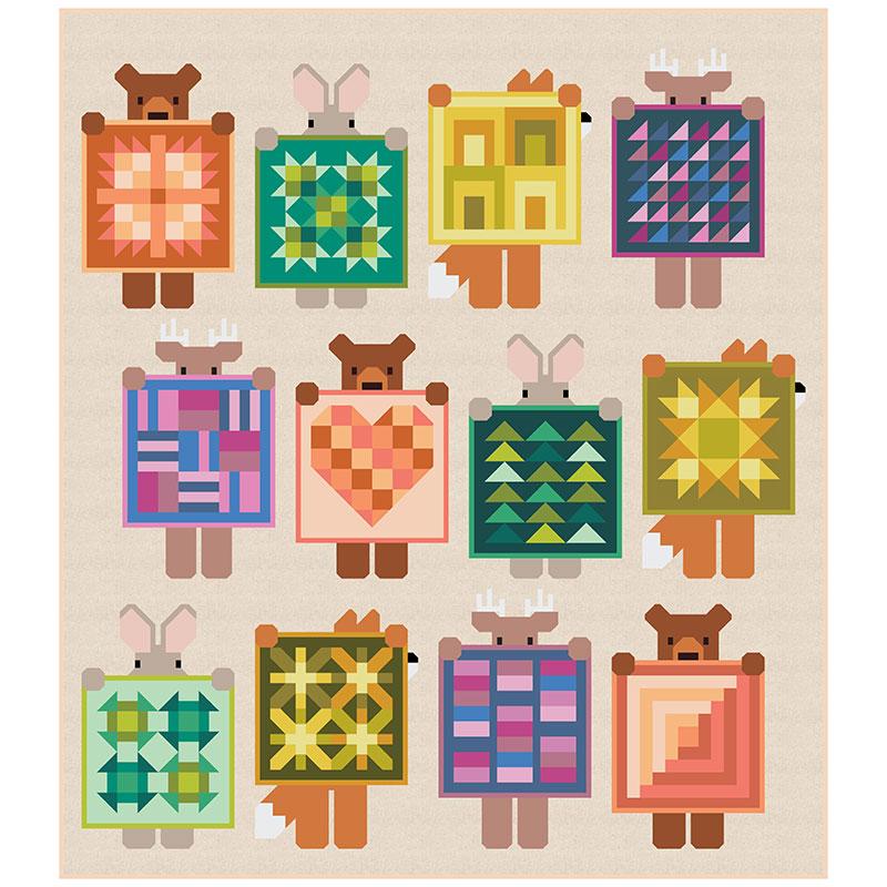 Bella Solids 2025 Kit - Show and Tell 75 x 85 by Elizabeth Hartman
