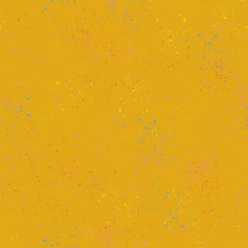 Speckled Canvas - Goldenrod -Paint Splatter- 70% Cotton 30% Linen
