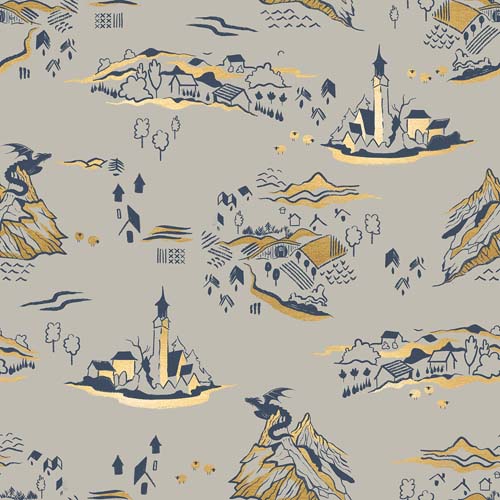 Fireglow Metallic - Mountain Town - Oyster