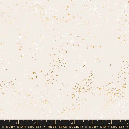 108 Speckled Wide - White Gold - Ruby Star Society - gold and white flecks