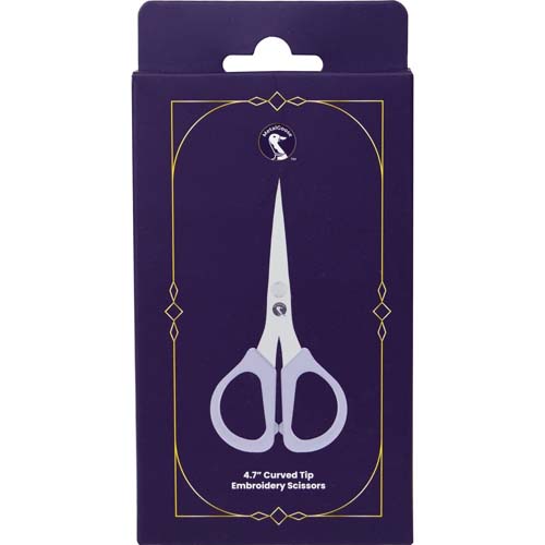 Metal Goose - 4.7" curved tip embroidery scissors -