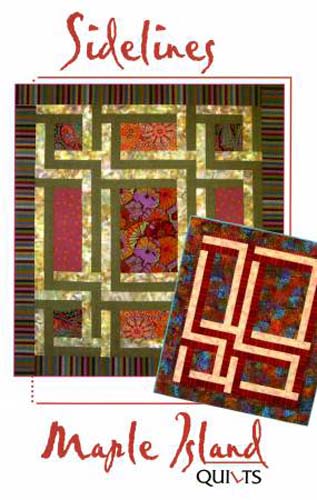 Sidelines - wall hanging or lap quilt -  Maple Island Quilts - MIQ154
