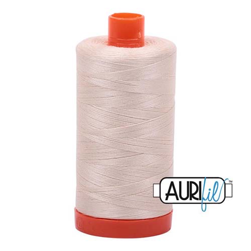 Cotton Mako Thread 50wt 1300M - Aurifil - MK50 2000 - Light Sand