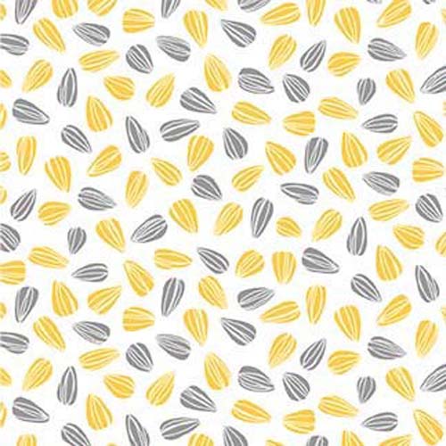 Sunflower Festival - SunflowerSeeds - White- yellow & gray seeds on white
