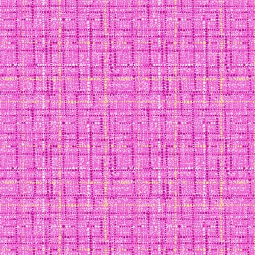 Coco - Bubble Gum -  Pink tweed texture with dk pink & yellow accents
