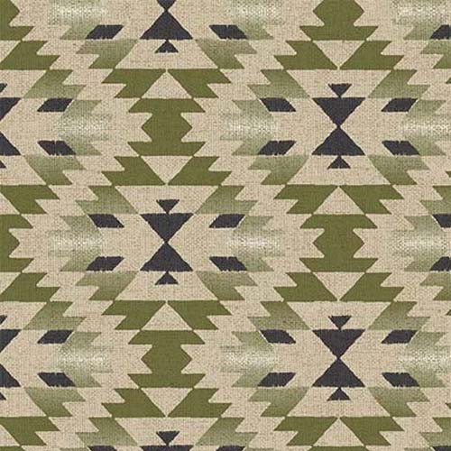 Welcome to the Cabin - Zigzag Blanket - Green - southwestern design