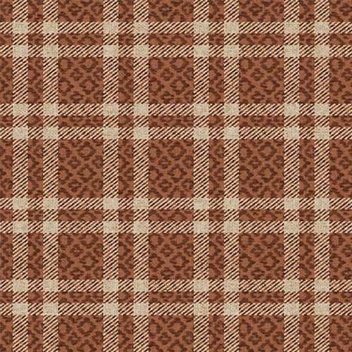 Welcome to the Cabin - Cozy Plaid - Rust - rust and tan plaid