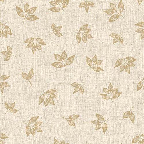 Welcome to the Cabin - Crispy Leaves - Cream - tone on tone tossed leaves