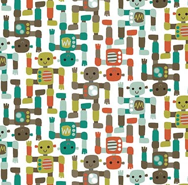 Super Fred-Lime-Wee Bots-Packed Robots on White