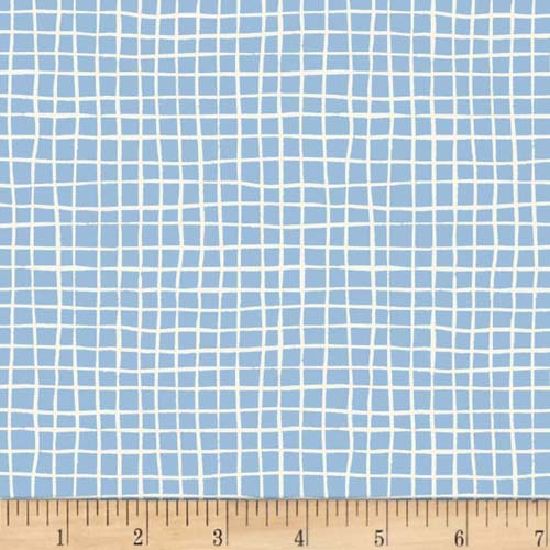Travel Texture - Blue White grid lines on light blue