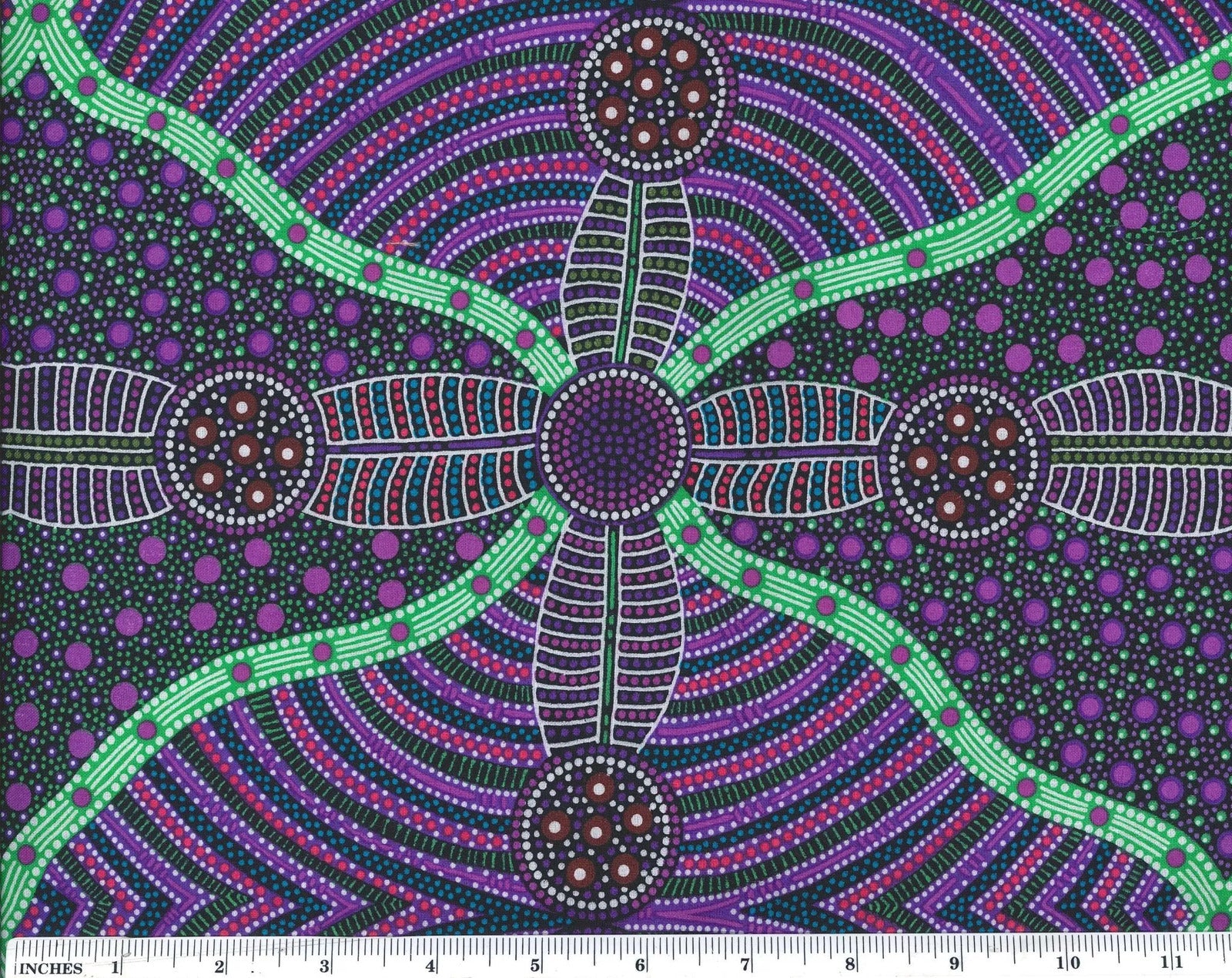 Australian Aboriginal Design - Cross Seeds - Purple