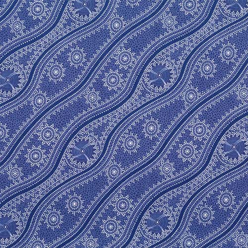 Australian Aboriginal Design - Stars in the Sky - Purple - waves of dots & stars