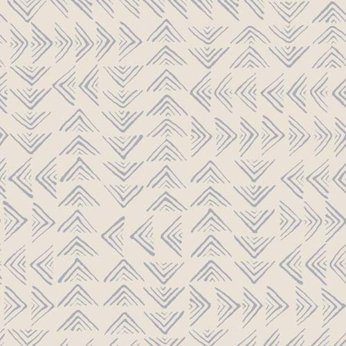 Breezeway - Triangles - Cream/Light Blue - light blue triangle design on cream