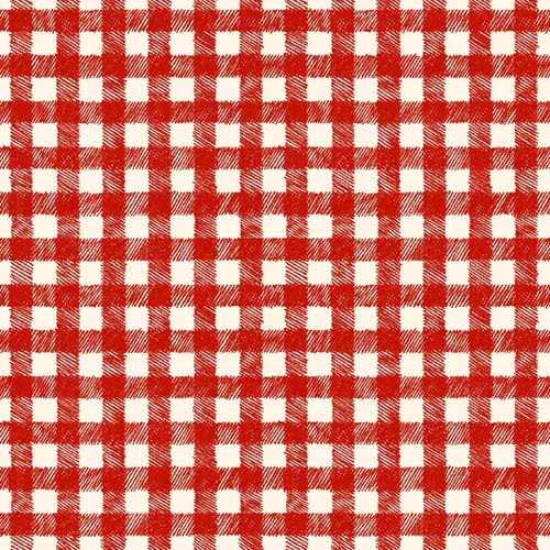 Homemade Holidays -Woven Check - Red - red and cream gingham
