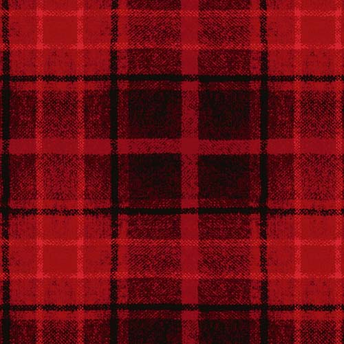 Holly Jolly Flannel -Big Plaid - Black - large black & gray plaid
