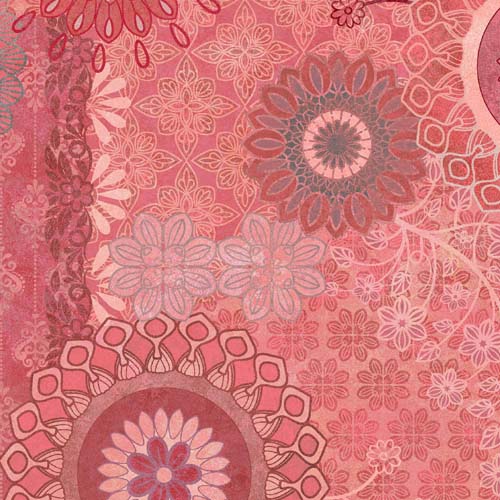 Operetta - Patchwork - Pink/Red - pink/red floral collage