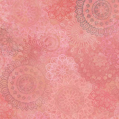 Operetta - Lace Flowers - Pink - lacy floral on pink