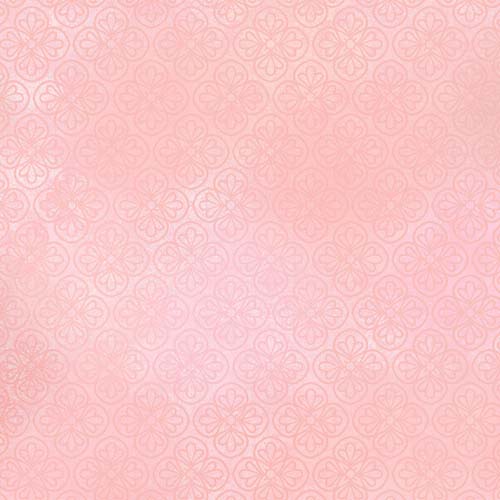 Operetta - Flower Tiles - Pink - tone on tone tile floral on pink