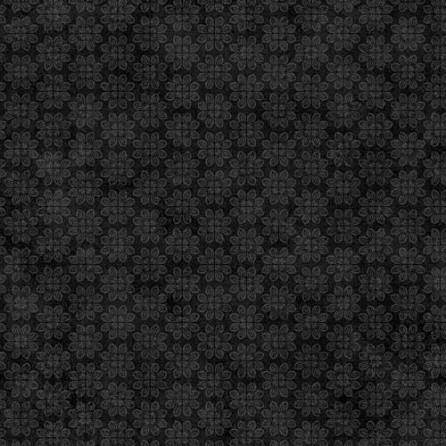 Operetta - Tiny Flowers - Black - tone on tone small geometric flowers