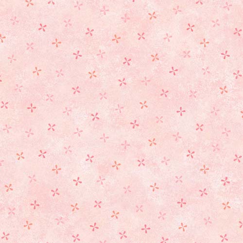Operetta - Pinwheel Petals - Pink - tiny tossed pink flowers on pink