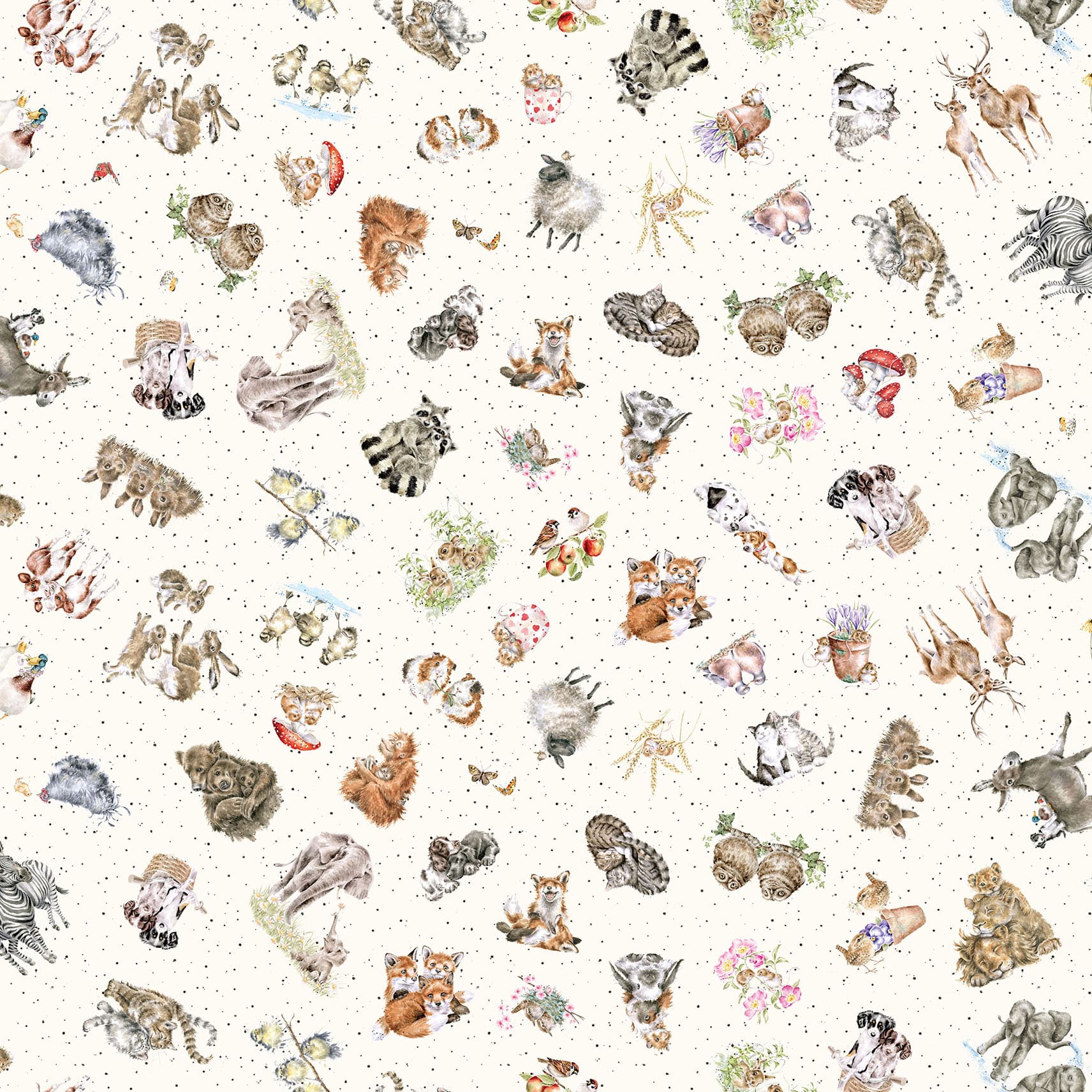 Together is Better by Hannah Dale - Tossed Animals - Cream
