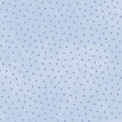 Little Lambies Woolies Flannel - Polka Dots - Blue - blue dots on lt blue