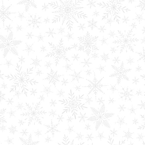 Solitaire Whites - Delicate Snowflakes - Ultra White- white snowflakes on wht