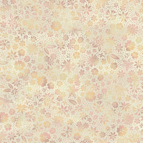 Forest Chatter - Flowers - Cream - flowers in peachy shades on cream