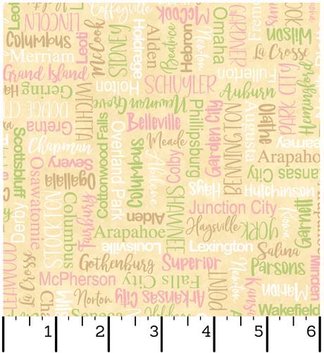 All KS NE Shop Hop 2022 - CityNames - Golden Yellow
