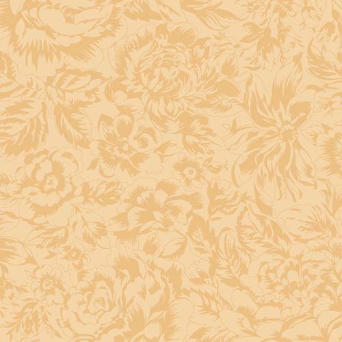 La Fleur Flannel - Tonal Floral - Yellow - tone on tone gold floral