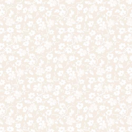 La Fleur Flannel - Packed Ditsy - Cream - small cream floral on beige