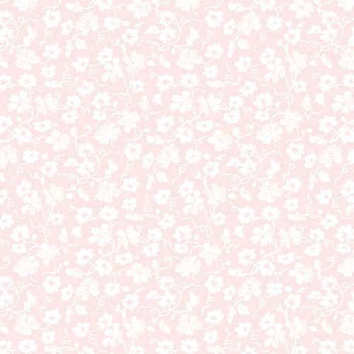 La Fleur Flannel - Packed Ditsy - Pink - small cream floral on pink