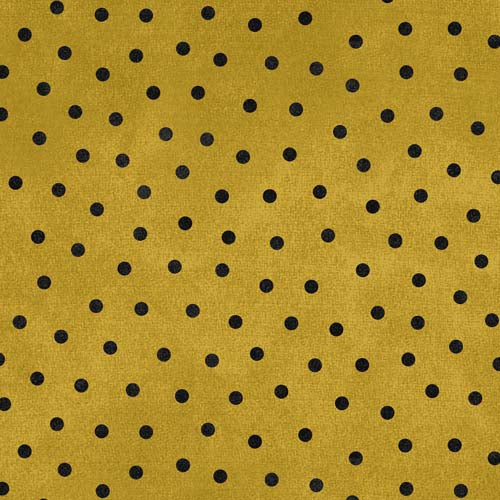 Flannel - Woolies Flannel - Polka Dots -Yellow - black dots on yellow