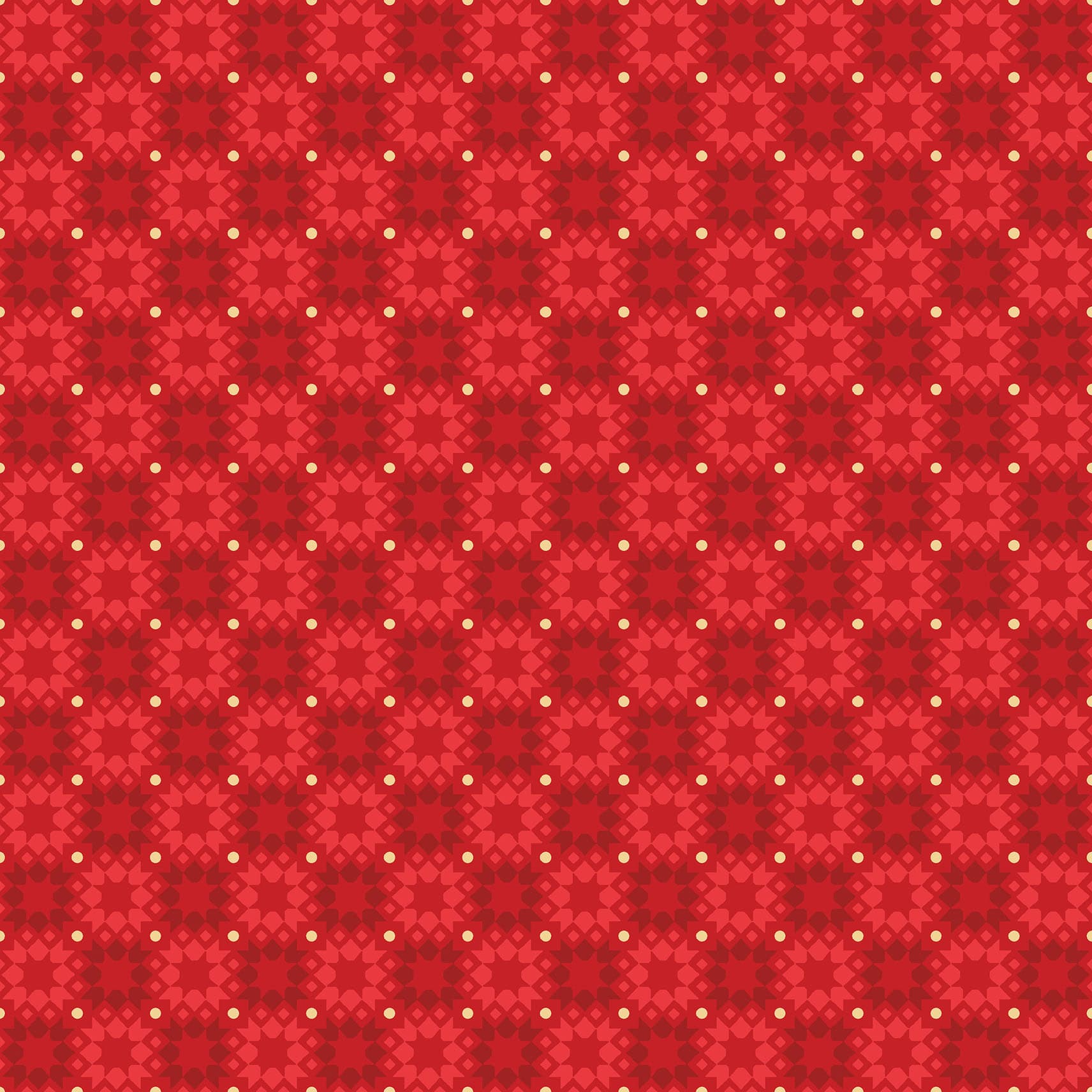 Merry Mix - Star Tile - Metallic - Red